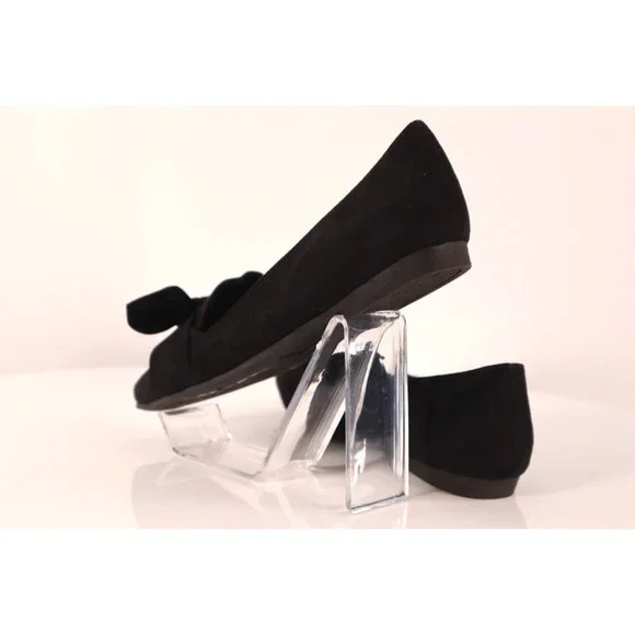 Christian Siriano by women's Black Suede Bow Loafers Flats Size 6.5 - Picture 5 of 8